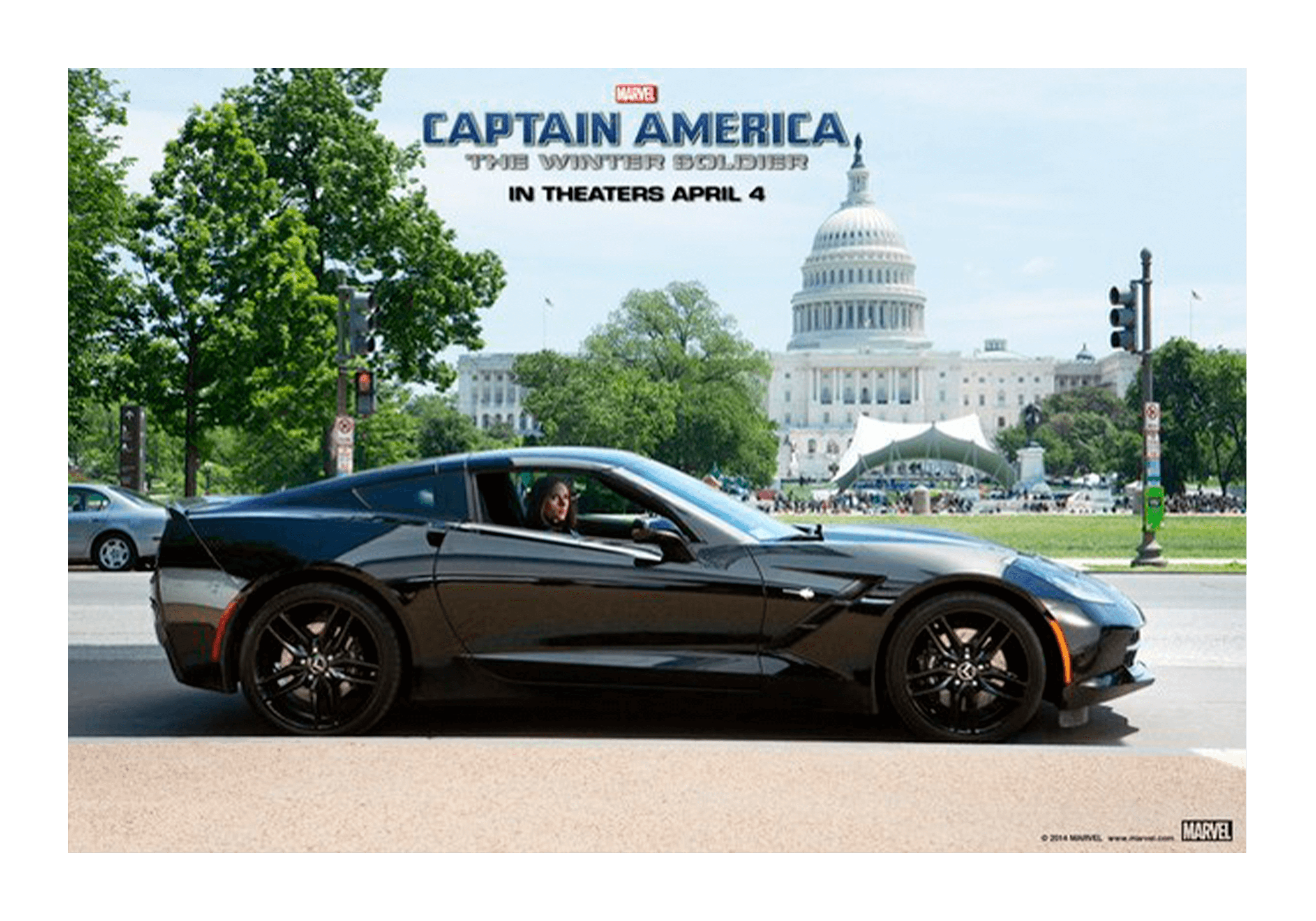 Natasha Romanov em um Corvette Stingray - Cena de "Capitão América e o Soldado Invernal" (2014)
Reprodução de: Auto Esporte